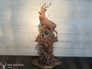 Black Forest carved Clock deluxe