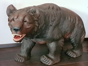 Black Forest Carved wood Bear XL