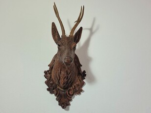 Awesome Black Forest Deer Head 
