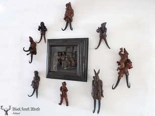 Black forest carved Swiss Hooks