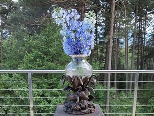 Black forest carved Flower Pot