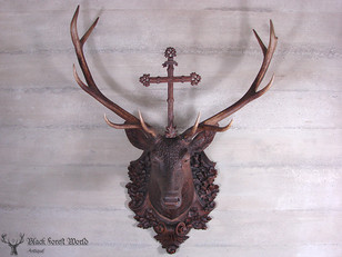 Lifesize deluxe carved Stag Head